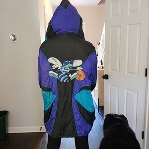Vintage Starter Jacket 90's Charlotte Hornets Sports Jacket Coat